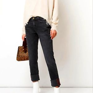 NWT Frame Denim Le Nik Black Straight Jeans